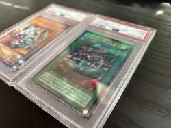 Yugioh Blue-Eyes Toon Dragon & Toon World 2-Card Set (Parallel Rare) PSA8 7 - Image 3