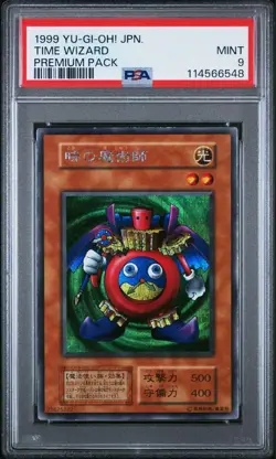Yu-Gi-Oh! Yugioh PSA9 Time Wizard Secret Rare 1999 - Image 1