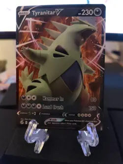 Tyranitar V 158/264 Fusion Strike Ultra Rare Holo Pokemon TCG Card NM SWSH Foil - Image 1