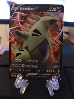 Tyranitar V 158/264 Fusion Strike Ultra Rare Holo Pokemon TCG Card NM SWSH Foil - Image 2