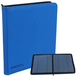 12 Pocket Blue Card Binder, Side Loading Trading Card Collectors Album, Premium - Image 1