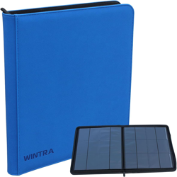 12 Pocket Blue Card Binder, Side Loading Trading Card Collectors Album, Premium - Image 1