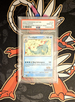 PSA 10 Feraligatr (Promo 213) | 2024 Illustration Contest | Pokemon Card - Image 1