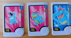 Totodile Croconaw Feraligatr Mezastar Frienda Pokemon Card Japanese Pick Tag Tip - Image 1