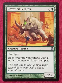 Magic The Gathering DUEL DECKS HEROES VS MONSTERS CROWNED CERATOK green card MTG - Image 1