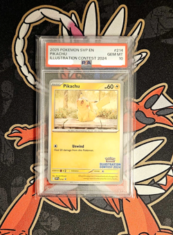 PSA 10 Pikachu (Promo 214) | 2024 Illustration Contest | Pokemon Card - Image 1
