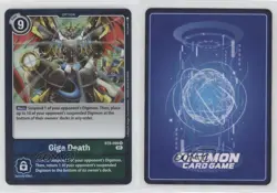 2022 Digimon Card Game - New Awakening (BT8) Rare Giga Death #BT8-099 02l5 - Image 3