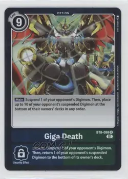 2022 Digimon Card Game - New Awakening (BT8) Rare Giga Death #BT8-099 02l5 - Image 1