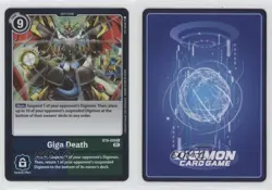 2022 Digimon Card Game - New Awakening (BT8) Rare Giga Death #BT8-099 02l5 - Image 3