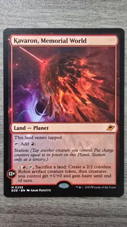 Kavaron, Memorial World (Mythic Rare) #255 Edge of Eternities MTG NM - Image 1
