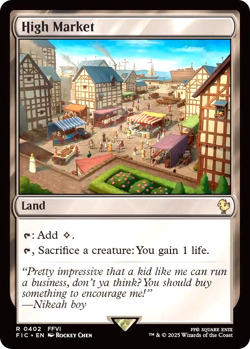 MTG High Market 402 Rare Surge Foil Land Final Fantasy Commander - Image 1