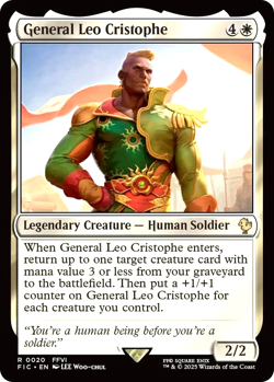 MTG General Leo Cristophe 20 Rare Surge Foil Final Fantasy Commander - Image 1