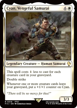 MTG Cyan, Vengeful Samurai 16 Rare Surge Foil Final Fantasy Commander - Image 1
