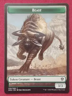 Magic The Gathering DOMINARIA UNITED BEAST token card MTG - Image 1