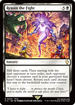 MTG Rejoin the Fight 49 Rare Surge Foil Final Fantasy Commander - Image 1