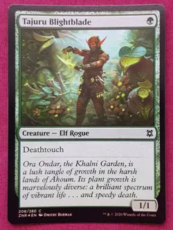 Magic The Gathering ZENDIKAR RISING FOIL TAJURU BLIGHTBLADE green card MTG - Image 1