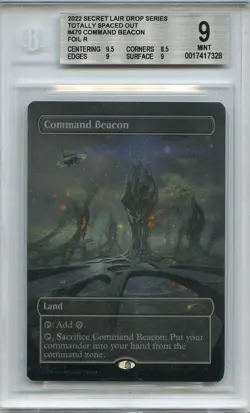 MINT Command Beacon BGS 9.0 (w/ subs) *Galaxy Foil* #470 Secret Lair MTG Magic - Image 1