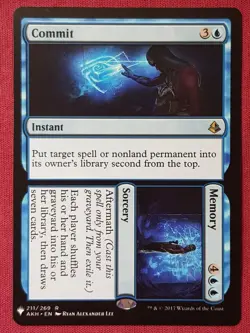 Magic The Gathering MYSTERY BOOSTER MB1 COMMIT MEMORY blue card MTG - Image 1