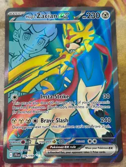Hop’s Zacian EX 176/159 Ultra Rare Full Art Pokemon Journey Together - NM - Image 1