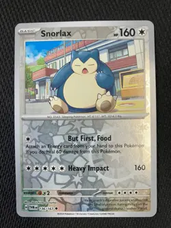 2024 Pokemon TCG - Snorlax - 136/167 - Reverse Holo - Twilight Masquerade - Image 1