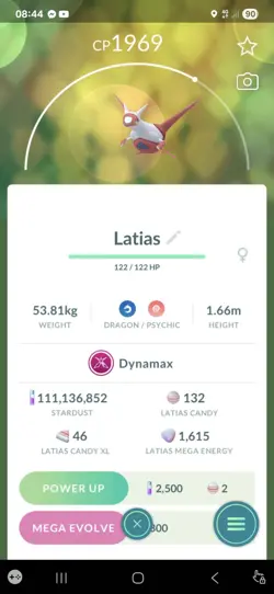 None Shiny Dynamax Latias Pokemon Go - Image 1