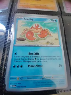 Krabby Carte Pokemon Jcc Ecarlate & Violet 151 Francais 2023# 098/165 - Image 1