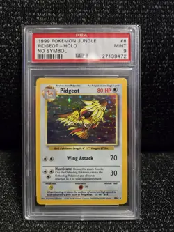 PSA 9 MINT 1999 Pokemon Unlimited Jungle Set Holo No Symbol Error Pidgeot Rare 8 - Image 1