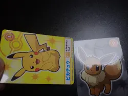 Pokemon Bandai Namco Mega Get Card Pikachu Eevee Jolteon Flareon Vaporeon #4474 - Image 3
