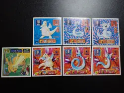 Pokemon Card Amada Sticker x7 Dragonite Dragonair Dratini Evolutions #4590 - Image 1