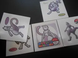Pokemon Card Daiichi Bread Promo Sticker Mewtwo x5 SET #4254 - Image 2