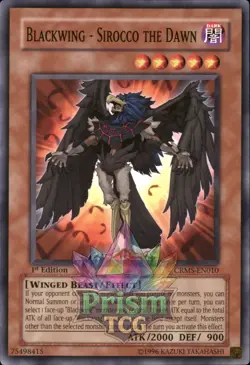 1st Ed Blackwing - Sirocco the Dawn CRMS-EN010 Yugioh - Image 1