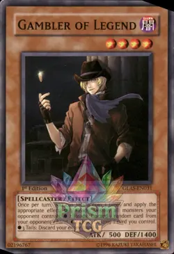 1st Ed Gambler of Legend GLAS-EN031 Yugioh - Image 1