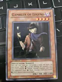 1st Ed Gambler of Legend GLAS-EN031 Yugioh - Image 1