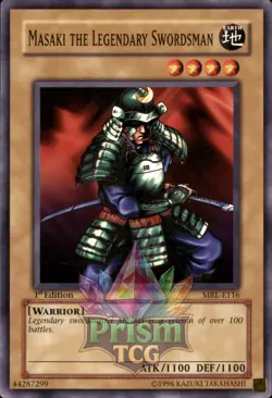 1st Ed Masaki the Legendary Swordsman MRL-E116 Yugioh - Image 1