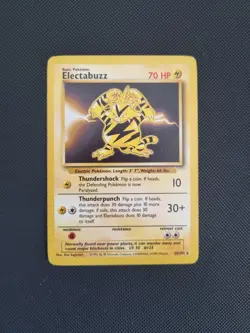Electabuzz 20/102 Rare Base Set Pokemon Card WOTC LP - Image 1