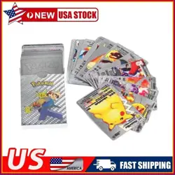 New Foil SILVER PACK 55 CARDS TCG GX Vmax GX Card Charizard Rare Pokemon - Image 1
