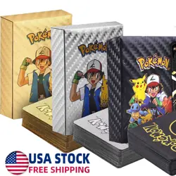New MULTI COLOR 55Pcs Pokemon Cards Foil Card TCG GX Vmax GX Card Charizard Rare - Image 1