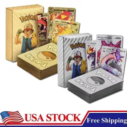 New MULTI COLOR 55Pcs Pokemon Cards Foil Card TCG GX Vmax GX Card Charizard Rare - Image 1