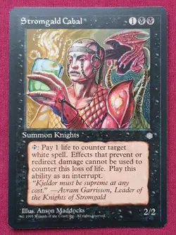Magic The Gathering ICE AGE STROMGALD CABAL black card MTG - Image 1