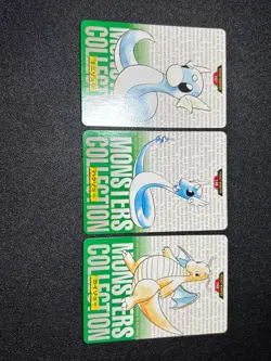 Dragonite Dragonair Dratini porygon Bandai Carddass 1996 Japanese Pokemon Card - Image 2