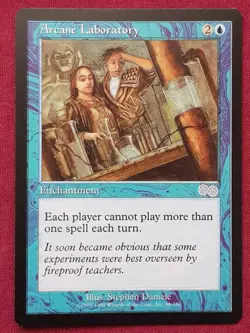 Magic The Gathering URZA'S SAGA ARCANE LABORATORY blue card MTG - Image 1