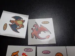 Pokemon Card Daiichi Bread Promo Sticker Charizard Evolutions x7 SET #4995 - Image 5