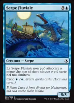 MTG Magic AKH Amonkhet - 1x ITA EX 066 C Serpe Fluviale - Image 1