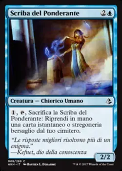 MTG Magic AKH Amonkhet - 1x ITA EX 068 C Scriba del Ponderante - Image 1