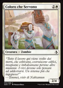 MTG Magic AKH Amonkhet - 1x ITA EX 032 C Coloro che Servono - Image 1