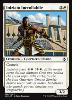 MTG Magic AKH Amonkhet - 1x ITA EX 036 C Iniziato Incrollabile - Image 1