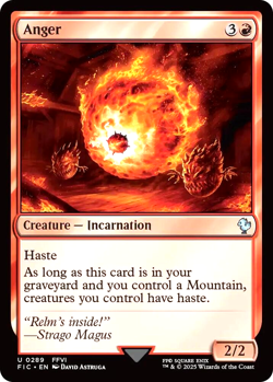 MTG Anger 289 Surge Foil Final Fantasy Commander - Image 1