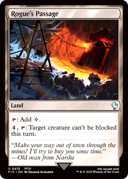 MTG Rogue's Passage 415 Surge Foil Land Final Fantasy Commander - Image 1