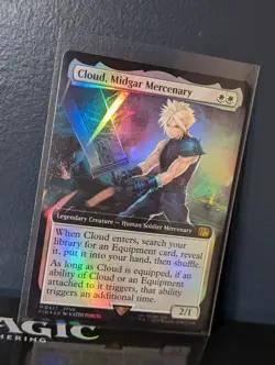 MTG Cloud, Midgar Mercenary Mythic Extended Art Foil NM FINAL FANTASY - Image 1