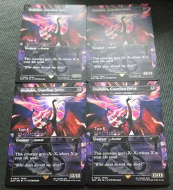 MTG DIABOLOS GUARDIAN FORCE Death's Shadow TOP8 Promo Card Set of 4 - Image 2